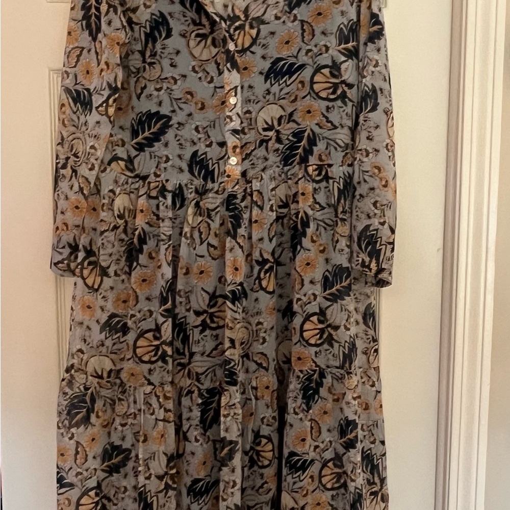 Roller Rabbit - Floral Button-Down Dress - Blue